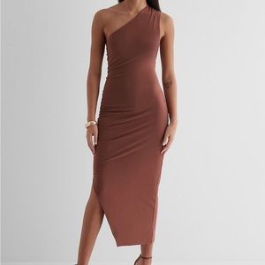 One shoulder midi dress